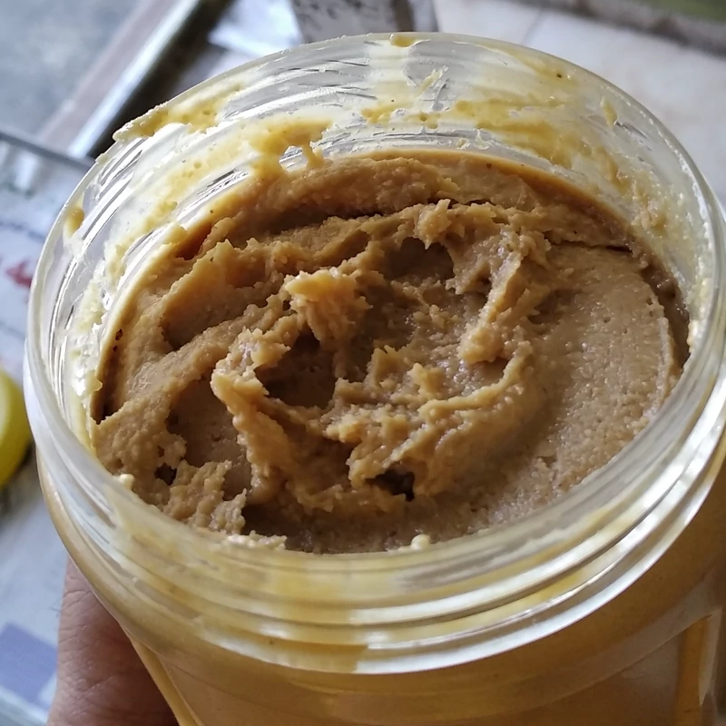 کره بادام زمینی سنتی تازه و خالص بدون شیرین کننده (380گرمی)